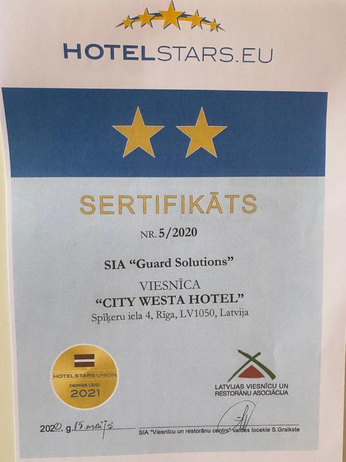 City Westa Hotel ريغا المظهر الخارجي الصورة
