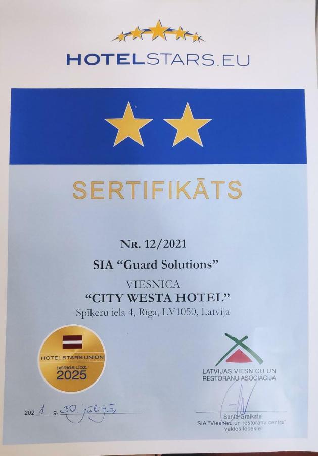 City Westa Hotel ريغا المظهر الخارجي الصورة
